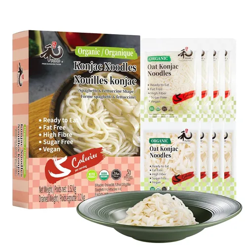 Vista 9 de YUHO Pasta orgánica Shirataki Konjac paquete de 8 en el interior, vegana, baja en calorías, sin gluten, sin grasa, sin gluto, sin carbohidratos