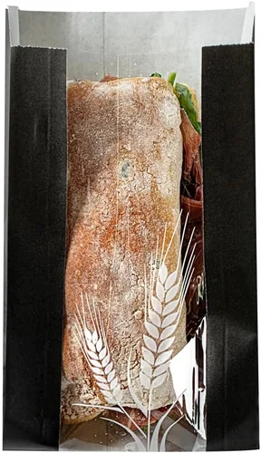 Vista 10 de Restaurantware Bag Tek - Bolsas de papel para pan de 4.5 x 2.5 x 8.5 pulgadas, 100 bolsas de papel de baguette a prueba de grasa, microperforadas