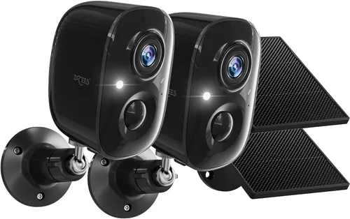 Vista 12 de Dzees Cámara de seguridad inalámbrica para exteriores - Actualización 2K 3MP batería WiFi cámara exterior inalámbrica, foco, sirena, detección