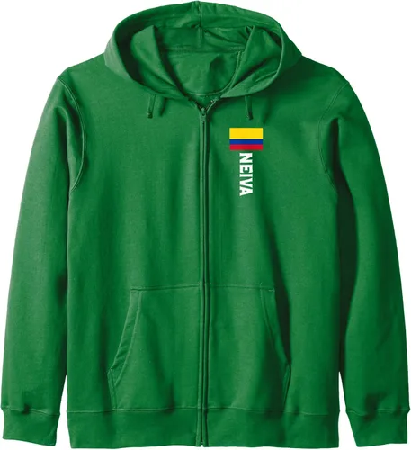Vista 6 de Neiva Colombia - Sudadera con capucha para hombres colombianos, mujeres, niños Negro