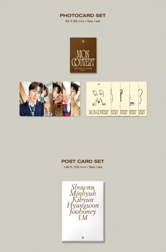 Vista 5 de NOT AUDIO !! MONSTA X 2023 SEASON’S GREETINGS MON COUVERT DESK CALENDAR Ver. K-POP SEALED