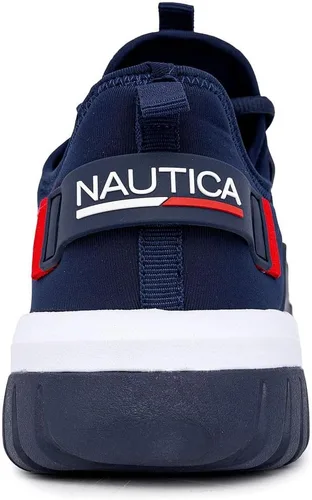 Vista 3 de Nautica Zapatillas deportivas para hombre, cómodas, informales, con cordones, a la moda, para caminar, pantalones deportivos ligeros