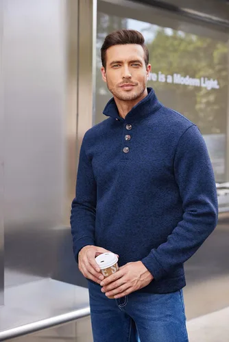 Vista 2 de COOFANDY Suéter térmico de punto casual para hombre