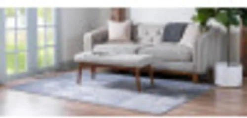 Vista 6 de Unique Loom Portland Collection - Alfombra rectangular de madera (2 pies 2 pulgadas x 3 pies 1 pulgada, rectangular, azul/marfil)