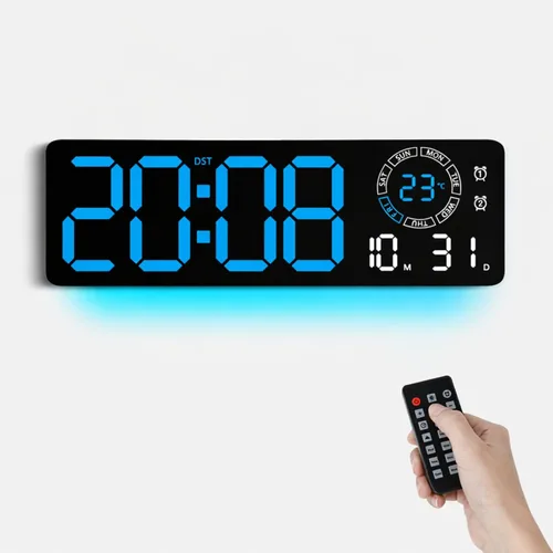 Vista 9 de Reloj despertador para dormir pesado: alarma súper fuerte y luz de despertador suave para adultos, niños, adolescentes Pantalla digital con tiempo