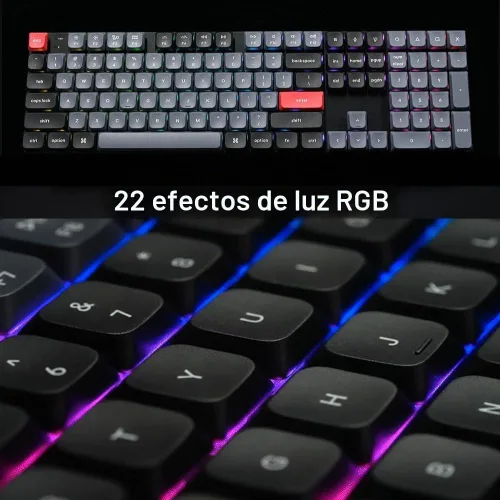 Vista 7 de Keychron K5 Pro QMK/VIA Teclado mecánico inalámbrico personalizado, diseño de tamaño completo intercambiable en caliente, 108 teclas programables