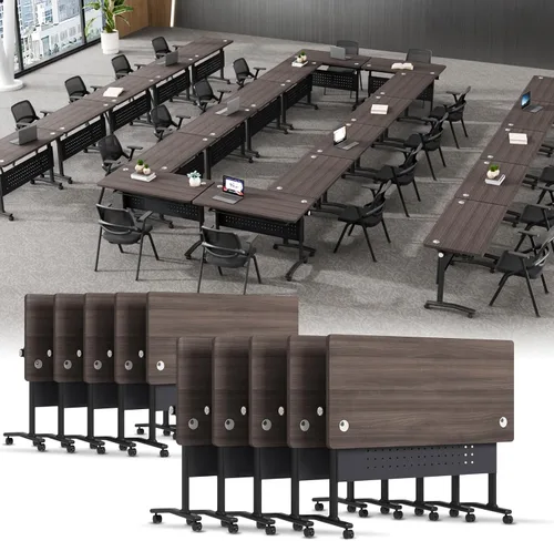 Vista 31 de Mesa de conferencias plegable, mesa de sala de conferencias con ruedas, mesa de conferencias plegable modular, mesas de reuniones de entrenamiento
