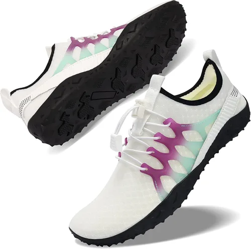 Vista 5 de APRILSPRING - Zapatos de agua para hombre y mujer, secado rápido descalzo para nadar, buceo, surf, deportes acuáticos, yoga