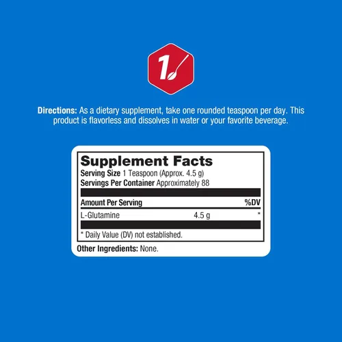 Vista 2 de ProLab Glutamine Powder 400g, Pure L-Glutamine Supplement for Muscle Recovery, Endurance & Immune Support,Unflavored, Post-Workout Recovery Amino