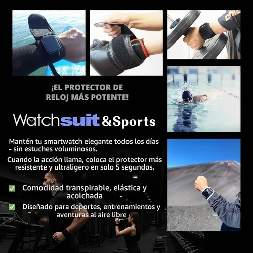 Vista 2 de Protector de reloj inteligente WATCHSUIT. Funda de reloj inteligente para Apple Watch, Huawei, Xiaomi, Garmin, Google Pixel, Amazfit, Galaxy, Fitbit