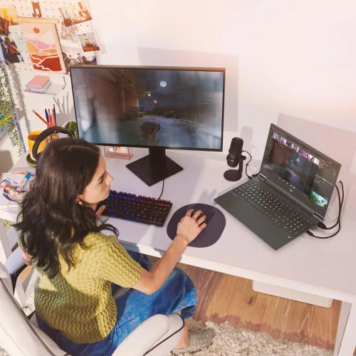 Vista 4 de HP Victus 15 - Laptop para juegos, pantalla FHD de 15.6 pulgadas de 144 Hz, AMD Ryzen 5 7535HS, 16 GB DDR5 RAM, SSD PCIe M.2 de 1 TB, NVIDIA GeForce
