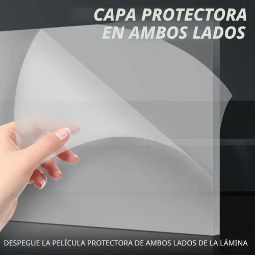 Vista 3 de CALPALMY (2-Pack) Hoja de plexiglás acrílico transparente de 24 x 36, 1/4" de grosor; Uso para proyectos de manualidades, letreros, vitrinas