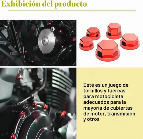 Vista 6 de ZKFAR 30 tapas de rosca para modificación de motocicleta, 4 tamaños, impermeables, duraderas, de metal, accesorios de decoración de tuercas