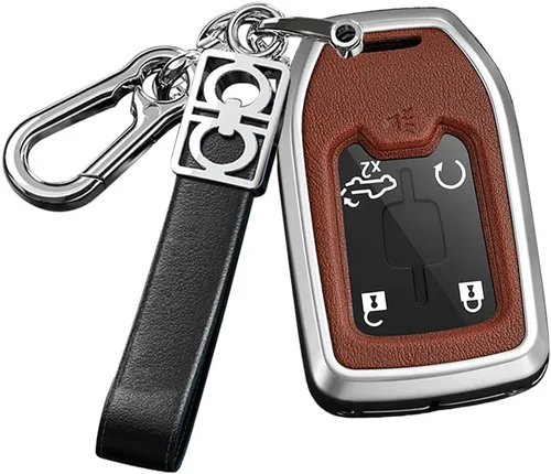 Vista 16 de ontto Funda para llave de coche con llavero de metal y piel sintética para Chevrolet Silverado Fit para GMC Sierra 1500 2500HD 3500HD Terrain Acadia