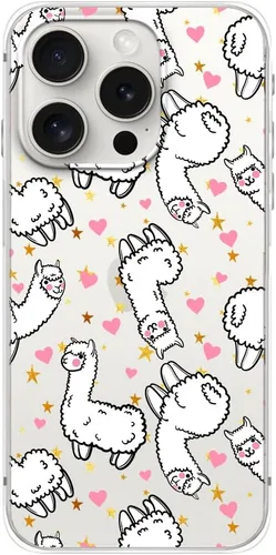 Vista 5 de Blingy's Funda para iPhone 15 Pro Max, funda protectora transparente de TPU suave de TPU transparente de 6.7 pulgadas (estilo abeja)