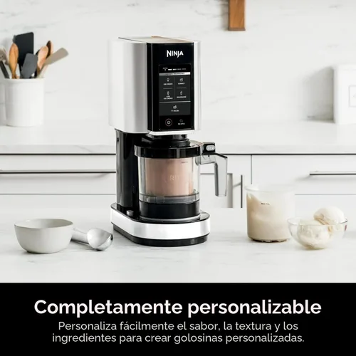 Vista 5 de Ninja CREAMi - Máquina para hacer helados, 5 programas de un solo toque, incluye (2) pintas de 16 onzas con tapas, transforma las bases congeladas