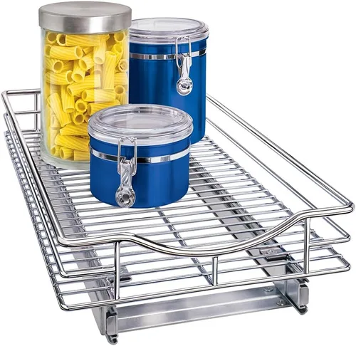 Vista 14 de LYNK PROFESSIONAL® Organizador de gabinete extraíble, cajones deslizantes de 11" x 18" para gabinetes de cocina - Estantes deslizantes extraíbles