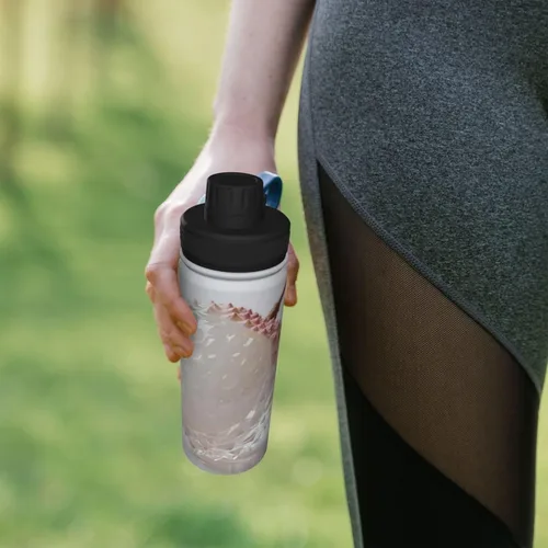 Vista 7 de litchi Printed Insulated Water Bottle, 18oz Stainless Steel Funny Travel Mug, Leakproof Hot & Cold for Sports, Gym, Hiking