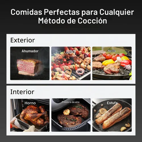 Vista 7 de ThermoMaven - Termómetro inteligente inalámbrico Bluetooth para carne: base independiente, termómetro WiFi inteligente con Sub-1G, precisión