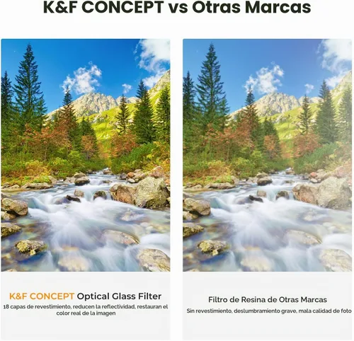 Vista 6 de K&F CONCEPT Kit de filtro de lente UV/CPL/ND de 3.031 in