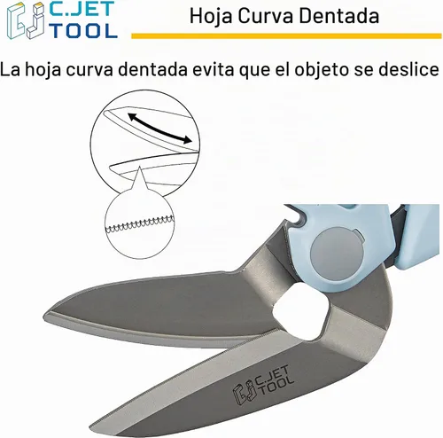 Vista 6 de C.JET TOOL Cortador de alfombras de alta resistencia de 8 pulgadas, multiusos, profesional de agarre suave de acero inoxidable (azul)