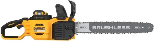 Vista 4 de DeWalt - Kit de motosierra inalámbrica de 60 V MAX de 20 pulgadas y 5.0 Ah con batería, cargador, funda de barra, funda de transporte, lima