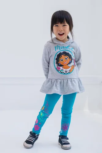 Vista 4 de Disney Encanto Mirabel - Sudadera con capucha de forro polar para niñas pequeñas y grandes