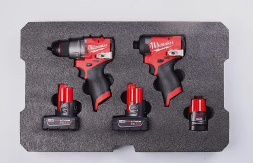Vista 5 de Insertos de espuma Econo - Se adapta a Milwaukee Packout ™ 48-22-8435 (kit de espuma de 2 piezas) Negro/Rojo