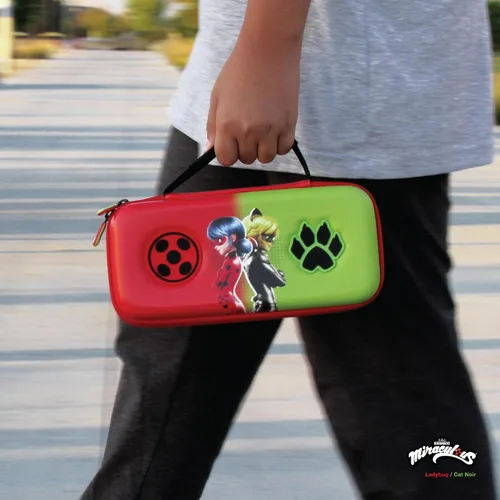 Vista 7 de Limited Edition Official Miraculous EVA Hard Shell Protective Travel Carrying Case Officially Licensed - For Nintendo Switch OLED ModelNintendo