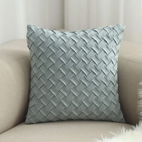 Vista 30 de vctops Funda de Almohada Decorativa con Patrón de Tejido de Canasta Boho, Gamuza Súper Suave, Funda de Cojín de Acento Cuadrada Sólida para Sillón