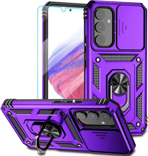 Vista 9 de Funda para Samsung Galaxy A54 5G, con protectores de pantalla y funda para cámara, [grado militar] 16 pies. Funda a prueba de caídas con función