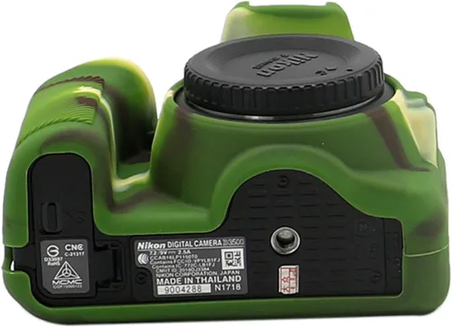 Vista 7 de TUYUNG - Funda de silicona D3500, carcasa protectora para cámara réflex digital Nikon D3500, color verde militar