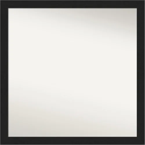 Vista 395 de Amanti Art Espejo de baño negro para sobre fregadero, 22 x 22 pulgadas, espejo de tocador cuadrado estrecho negro Avon, marco de madera casual