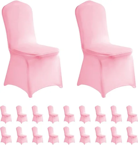 Vista 11 de LZY 6 piezas Fundas de Silla de Spandex Elásticas Fundas Deslizables para Fiestas de Boda, Fundas de Decoración de Sillas de Comedor y Banquete Negro