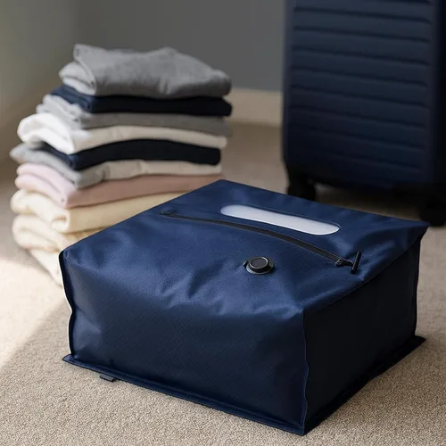 Vista 7 de Bolsas de compresión de viaje con sellado al vacío para equipaje de mano, impermeables, herméticos con ventana y válvula unidireccional integrada