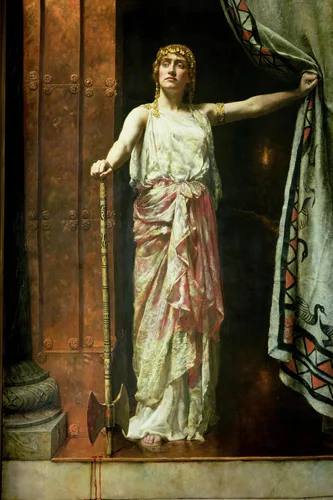Vista 10 de ART.COM Impresiones artísticas enmarcadas para pared, Clytemnestra, 1882 por John Collier, decoración de cultura mundial, 12 x 18 pulgadas, marco