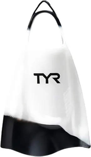 Vista 5 de TYR Hydroblade Fins - Short Blade Silicone Adult Training Swim Flippers 100% Premium Silicone Angled Blade Surface & Side Rails Natural