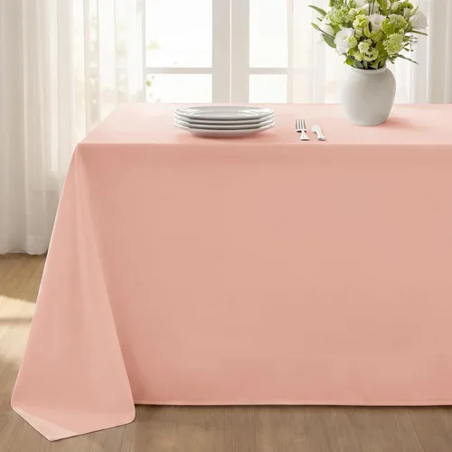Vista 22 de Softalker - Mantel rectangular, impermeable y resistente a las manchas, mantel cuadrado de tela sin arrugas, lavable, cubierta de mesa de poliéster