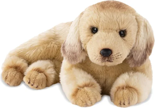 Vista 8 de Perro de peluche realista de la colección Bearington, animal de peluche dorado Retriever para niños, niños y niñas - Lil' Goldie 6 pulgadas