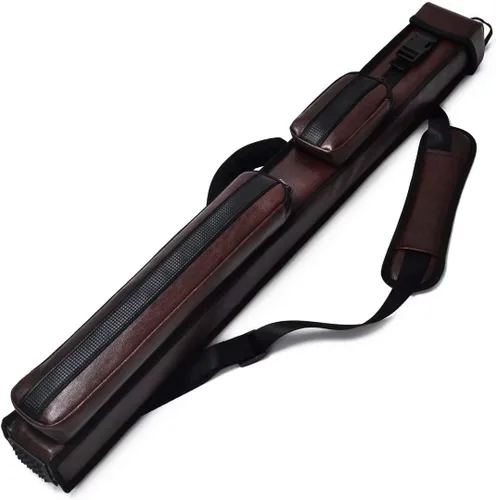 Vista 9 de Collapsar Estuche rígido para taco de piscina 2X2 Nylon/Polipiel Billar Sitck Fit 2-Piece Cue Up to 58" Nylon/Leatherette with Two Pockets