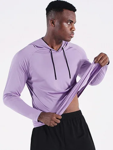 Vista 2 de CADMUS Mens Workout Long Sleeve Fishing Shirts UPF 50 Sun Protection Dry Fit Hoodies