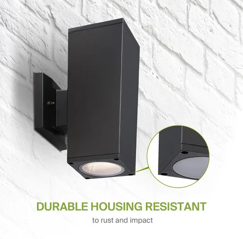 Vista 7 de ASD 2 accesorios de iluminación exterior - 120W E26 120V Cilindro arriba y abajo de bronce moderna lámpara de pared al aire libre LED CFL bombilla
