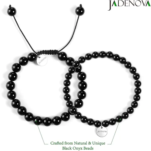 Vista 2 de JADENOVA - Brazalete de piedras de yoga para parejas
