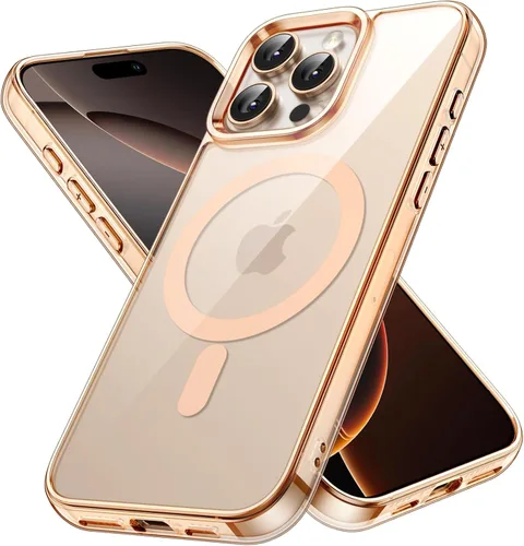 Vista 8 de JETech Funda magnética para iPhone 16 Pro Max de 6.9 pulgadas, compatible con MagSafe, a prueba de golpes, parte trasera transparente antiarañazos