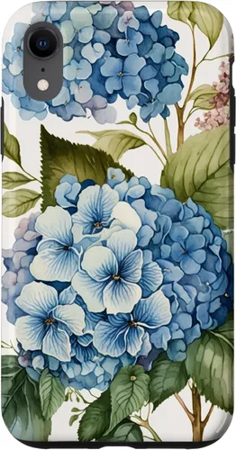 Vista 25 de Watercolour Vintage Blue Hydrangea with Flower Flower Case for iPhone 17