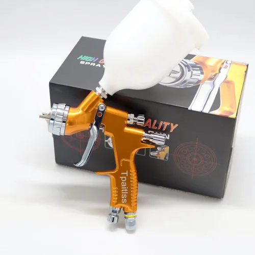 Vista 2 de Kit de pistola pulverizadora de pintura para carrocería automotriz hvlp, pistola pulverizadora de aire para pintura de autos, kit de pintura por