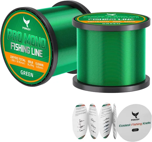 Vista 25 de Monofilament Fishing Line, Invisible Nylon Wire, Knot Guide Cards Transparente