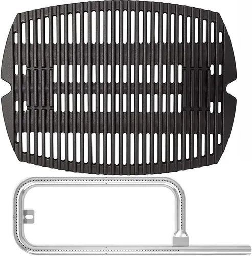 Vista 10 de SafBbcue 7644/7582 Rejillas de cocción de hierro fundido y 60040 kits de tubo de quemador para parrillas Weber Q1200 Q100 Q120 Q1000 50060001 386001