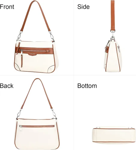 Vista 4 de Over Earth Bolsos cruzados de cuero para mujer, bolsos pequeños tipo hobo para mujer