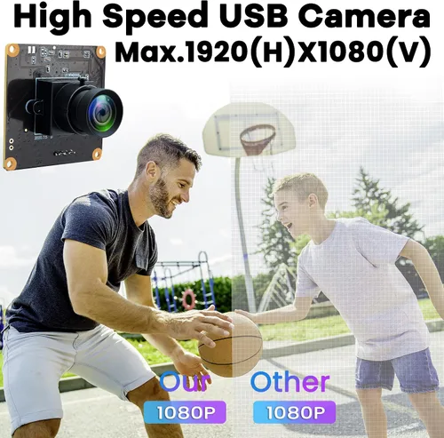 Vista 4 de USB 260fps alta velocidad 110 gran angular sin distorsión lente cámara módulo 2MP USB UVC video Lightburn cámara industrial Plug and Play